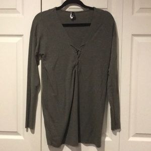 Green long sweater